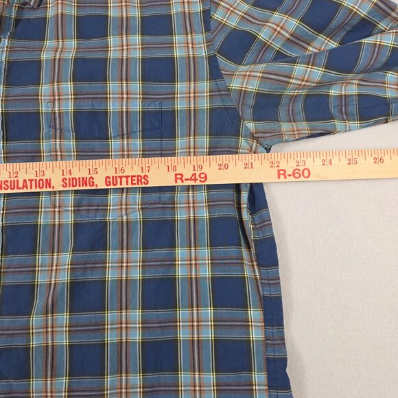 J Crew Shirt Mens L Blue Gray Check Button Down 2-Ply 100% Cotton - Picture 6 of 10